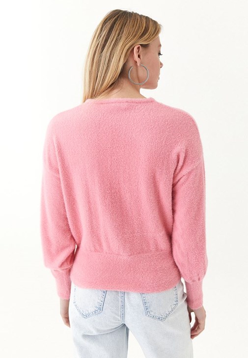 Pink S discount 93% WOMEN FASHION Jumpers & Sweatshirts Chenille Stradivarius jumper 
