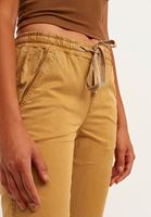 Bayan Sarı Beli Lastikli Carrot-Fit Pantolon ( TENCEL™ )