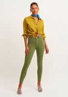 Women Green TENCEL slimming effect skinny pants