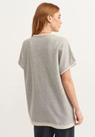 Women Grey Cotton Oversize Sweat Top