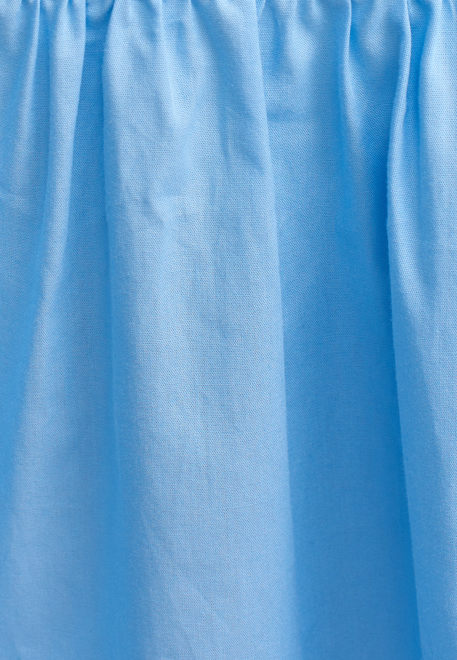 Women Blue Oversize Cotton Dress With Ruffles