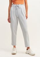 Women Grey Carrot-Fit Sweat Trousers