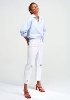Bayan Beyaz Cut-Out Detaylı Slim-Fit Denim Pantolon ( TENCEL™ )