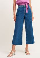 Bayan Mavi Culotte Denim Pantolon