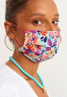 Bayan Çok Renkli Floral Desenli Yıkanabilir Maske