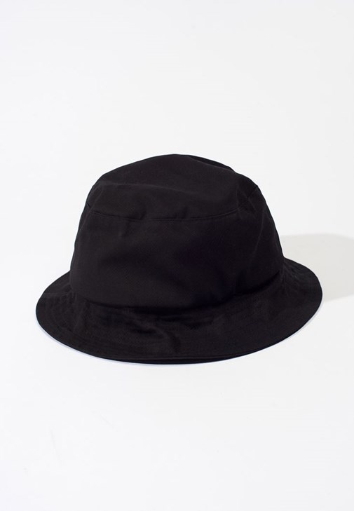 Black Cotton Bucket Hat 