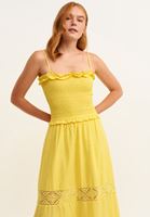 Women Yellow Romantic Maxi Dress