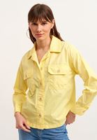 Bayan Sarı Pamuklu Gömlek Ceket