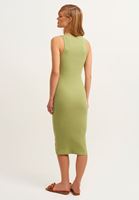 Women Green Halter-Neck Long Dress