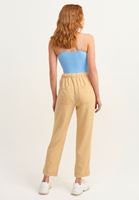 Women Beige Casual Soft Textured Trousers