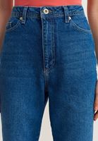 Women Blue Mom-Fit Jean Trousers