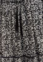 Women Black Floral Patterned Mini Dress