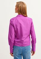 Women Purple Cotton Crop Poplin Shirt