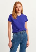 Women Navy Cotton Boxy T-shirt