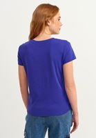 Women Navy Cotton Boxy T-shirt