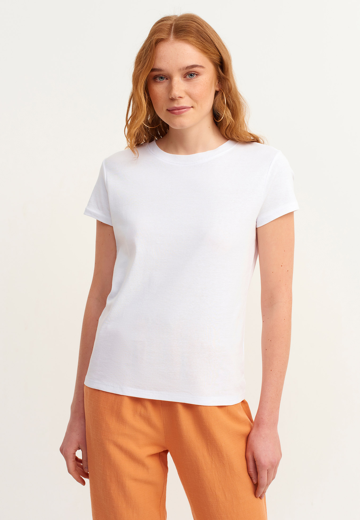 Women White Cotton Boxy T-shirt