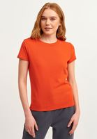 Women Brick Cotton Boxy T-shirt