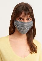 Bayan Çok Renkli Ekose Desenli Yıkanabilir Maske