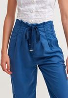 Bayan Lacivert Pile Detaylı Slouchy Pantolon( TENCEL™)