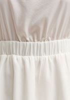 Bayan Krem Fırfırlı Mini Elbise ( TENCEL™ )