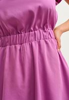 Bayan Mor Fırfırlı Mini Elbise ( TENCEL™ )
