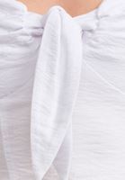Bayan Beyaz Yaka Detaylı Crop Bluz
