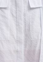 Women White Pocket and Belt Midi Skirt