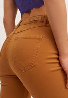 Bayan Kahverengi Push Up Etkili Skinny Pantolon ( TENCEL™ )