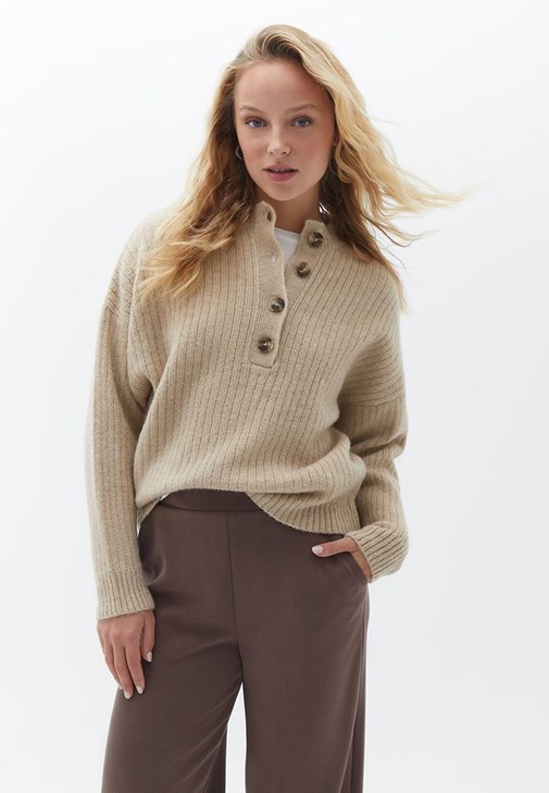 Wool Sweater in Wheat - Women | Burberry® Official