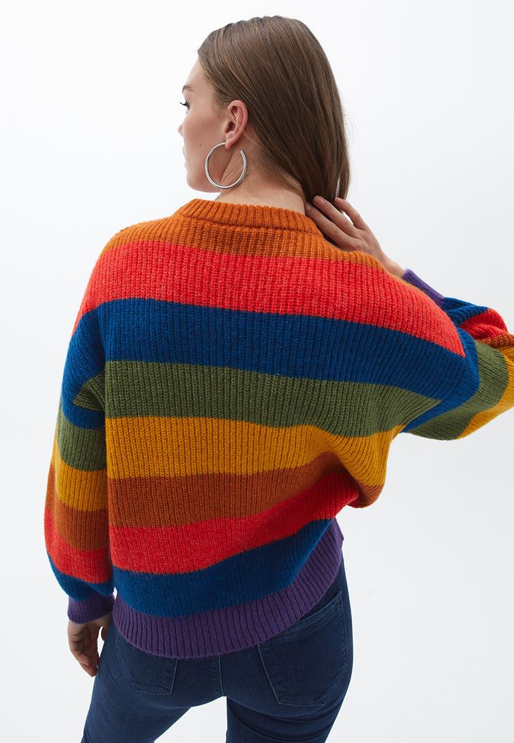 Striped knitwear hot sale
