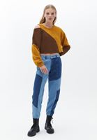 Bayan Çok Renkli Cut-Out Detaylı Crop Bluz
