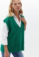 Women Green V-Neck Knitwear Pullover