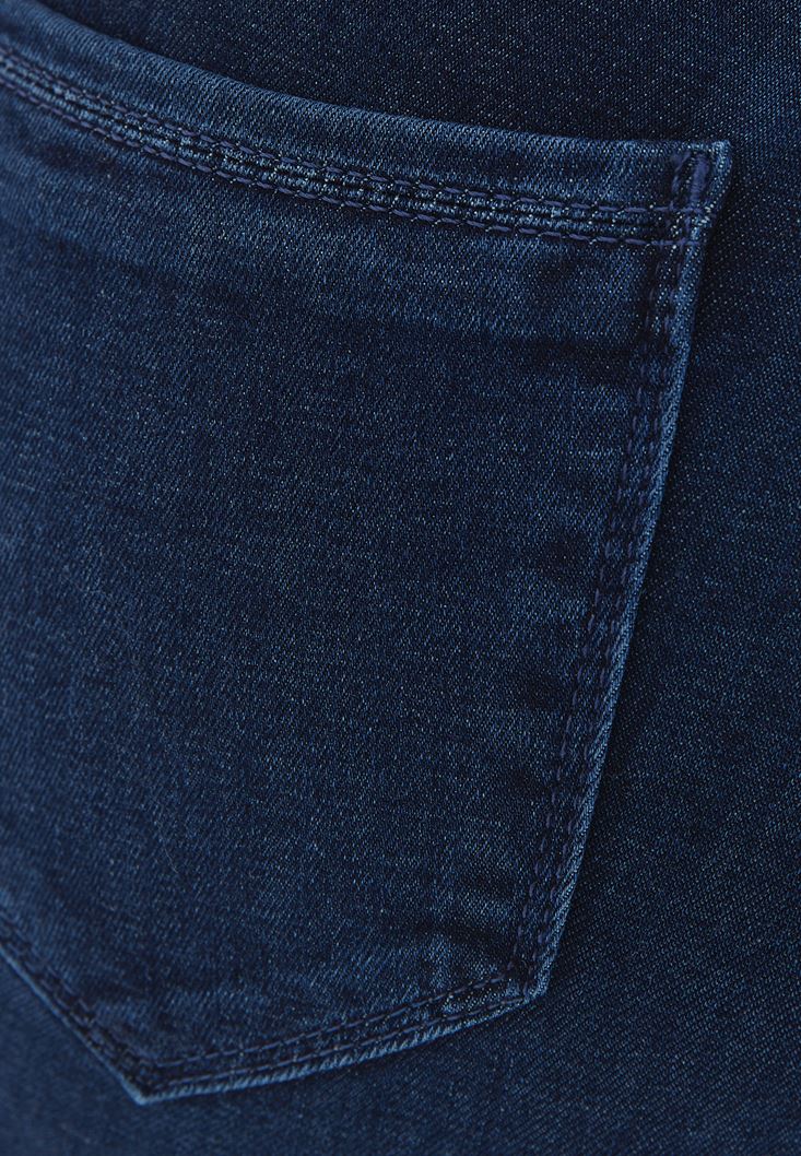 Bayan Mavi Yüksek Bel Bootcut Denim Pantolon ( TENCEL™ )