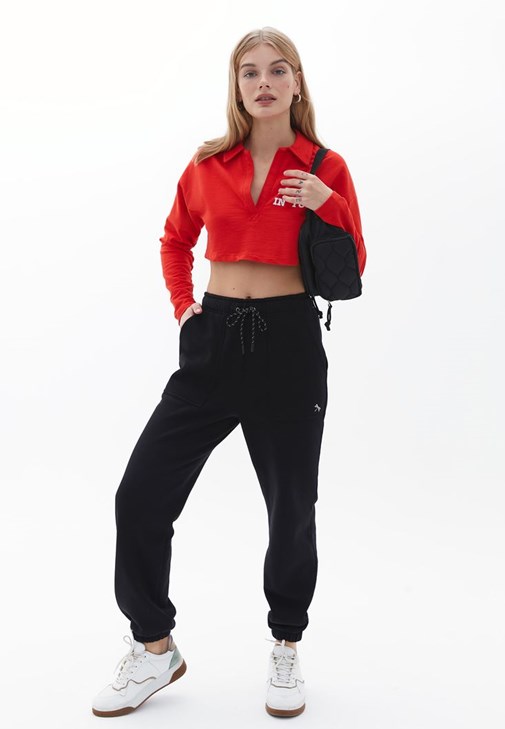 Polo Yaka Sweatshirt ve Jogger Pantolon Kombini