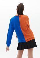 Bayan Çok Renkli Baskılı Uzun Kollu Sweatshirt