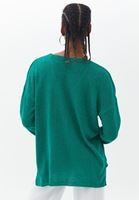 Women Green V-neck Knitwear