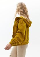 Bayan Sarı Oversize Kadife Ceket