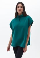 Bayan Yeşil Yumuşak Dokulu Kolsuz Sweatshirt ( MODAL )