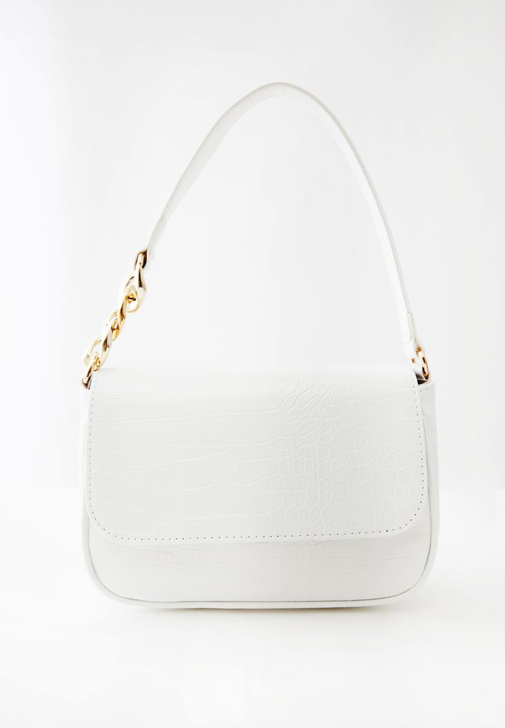 Slouchy Bag - Crackle White – Kim White Bags/Belts