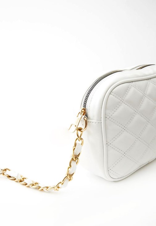 small Soho quilted shoulder bag Weiß - UhfmrShops