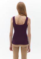 Women Purple Flexible Square Neck Singlet