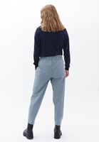 Bayan Mavi Toka Detaylı Baggy-Fit Pantolon