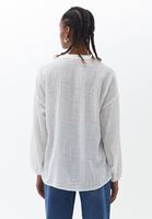 Women Cream Shirt with Puff Sleeves