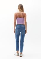 Bayan Mavi Ultra Yüksek Bel Slim-Fit Denim Pantolon