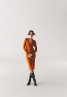 Cut-Out Detaylı Midi Elbise
