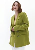 Bayan Yeşil Boyfriend Blazer Ceket