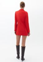 Bayan Kırmızı Blazer Ceket Elbise