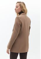Bayan Kahverengi Klasik Blazer Ceket