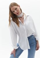 Women White Oversize Poplin Shirt