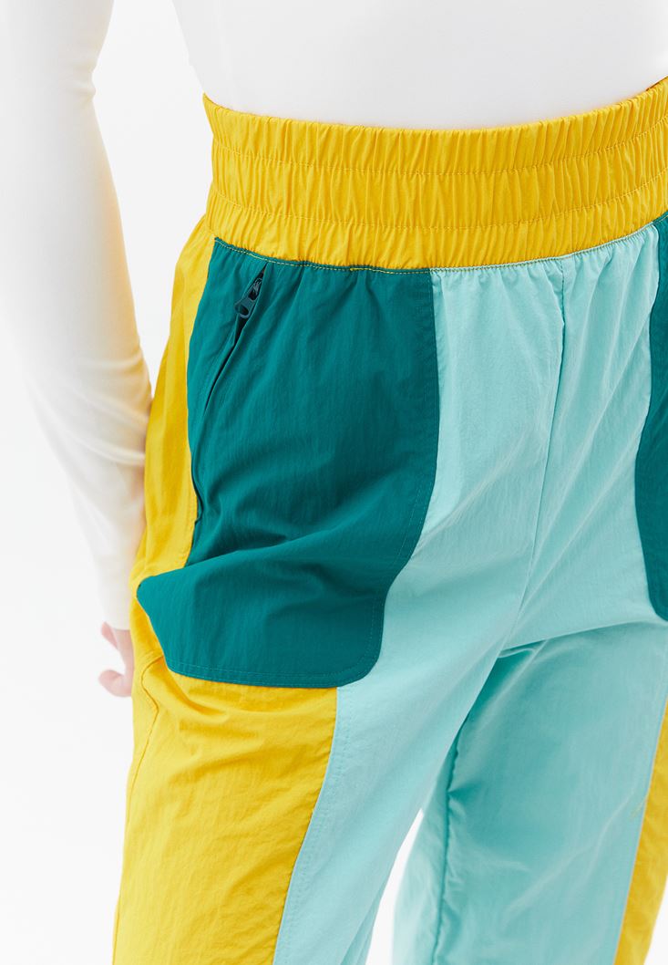 Bayan Çok Renkli Waterproof Ultra Yüksek Bel Jogger Pantolon